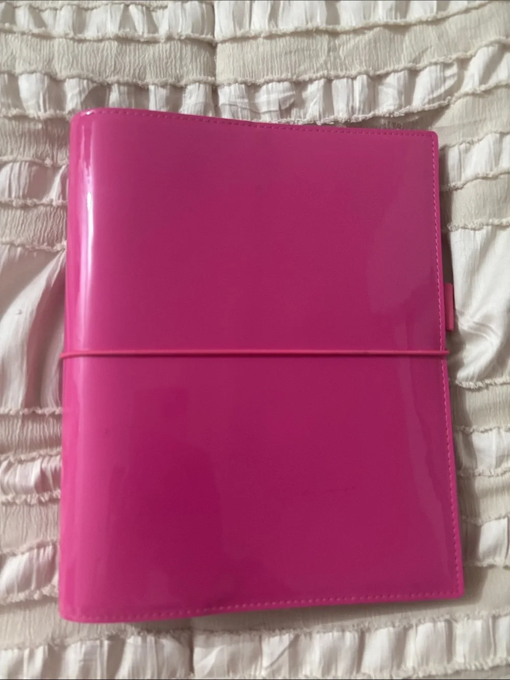 filoFAX Hot Pink A5 Domino patent Ring Planner with Ruler